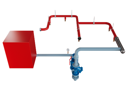 Automatic fire suppression unit (water mist)